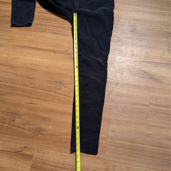 Uniqlo Corduroy Pants Womens Small 26-27 Black Skinny Leg Drawstring Jegging - Picture 7 of 10